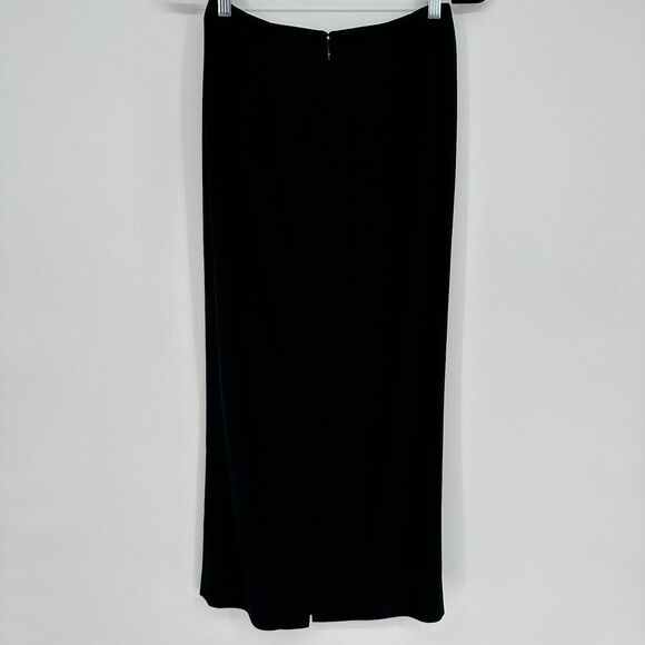 Vintage Linda Allard Ellen Tracy Maxi Pencil Skirt Size 6 Black Career Classic - Picture 2 of 10